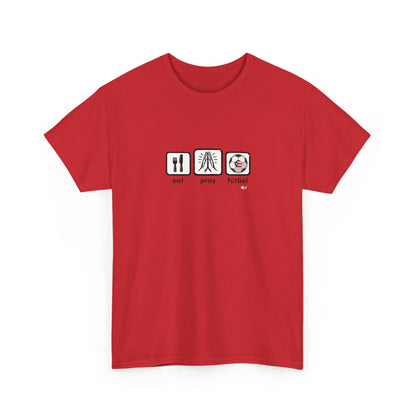 Eat Play Fútbol Graphic Tee | Puerto Rican Flag Soccer Shirt | Unisex Heavy Cotton T-Shirt