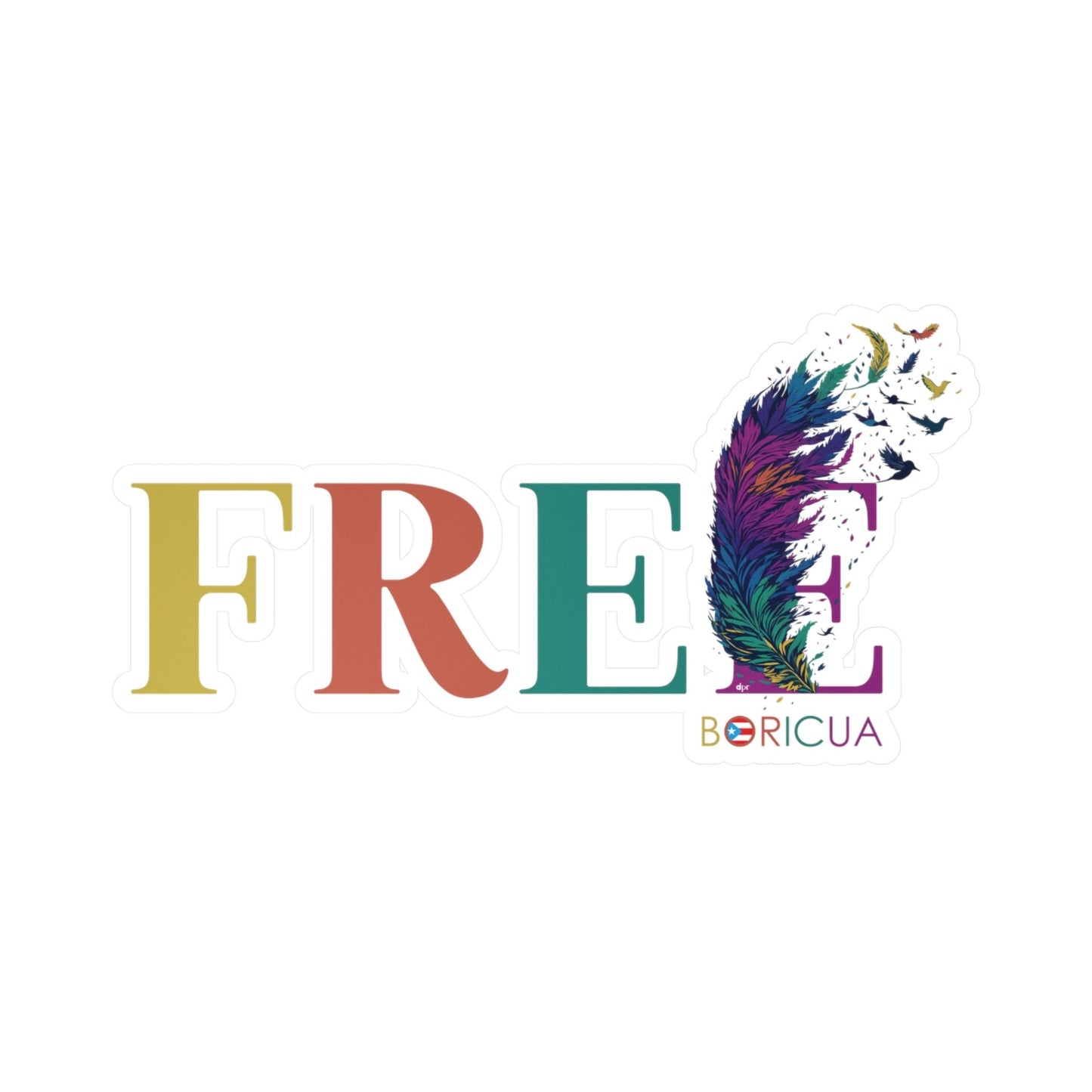 Free Rainbow Waterproof Kiss-Cut Vinyl Decals