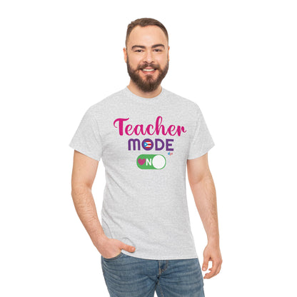 Teacher Mode ON - Back to School Boricua Teacher Heavy Cotton Tee