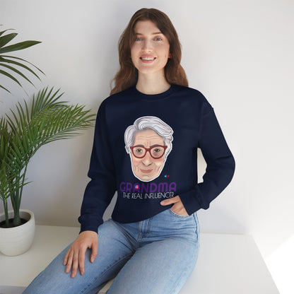 Grandma The real Influencer Heavy Blend™ Crewneck Sweatshirt