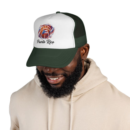 Puerto Rico Basketball Flag Trucker Caps FREE SHIPPING