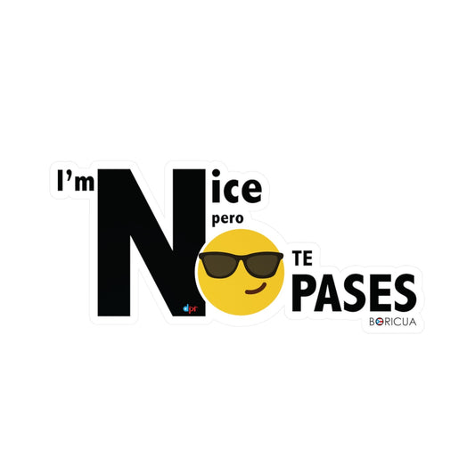 I'm Nice Boricua Waterproof Kiss-Cut Vinyl Decals