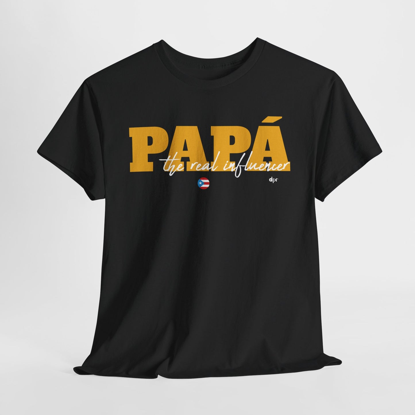 Papá The Real Influencer Yellow Heavy Cotton Tee