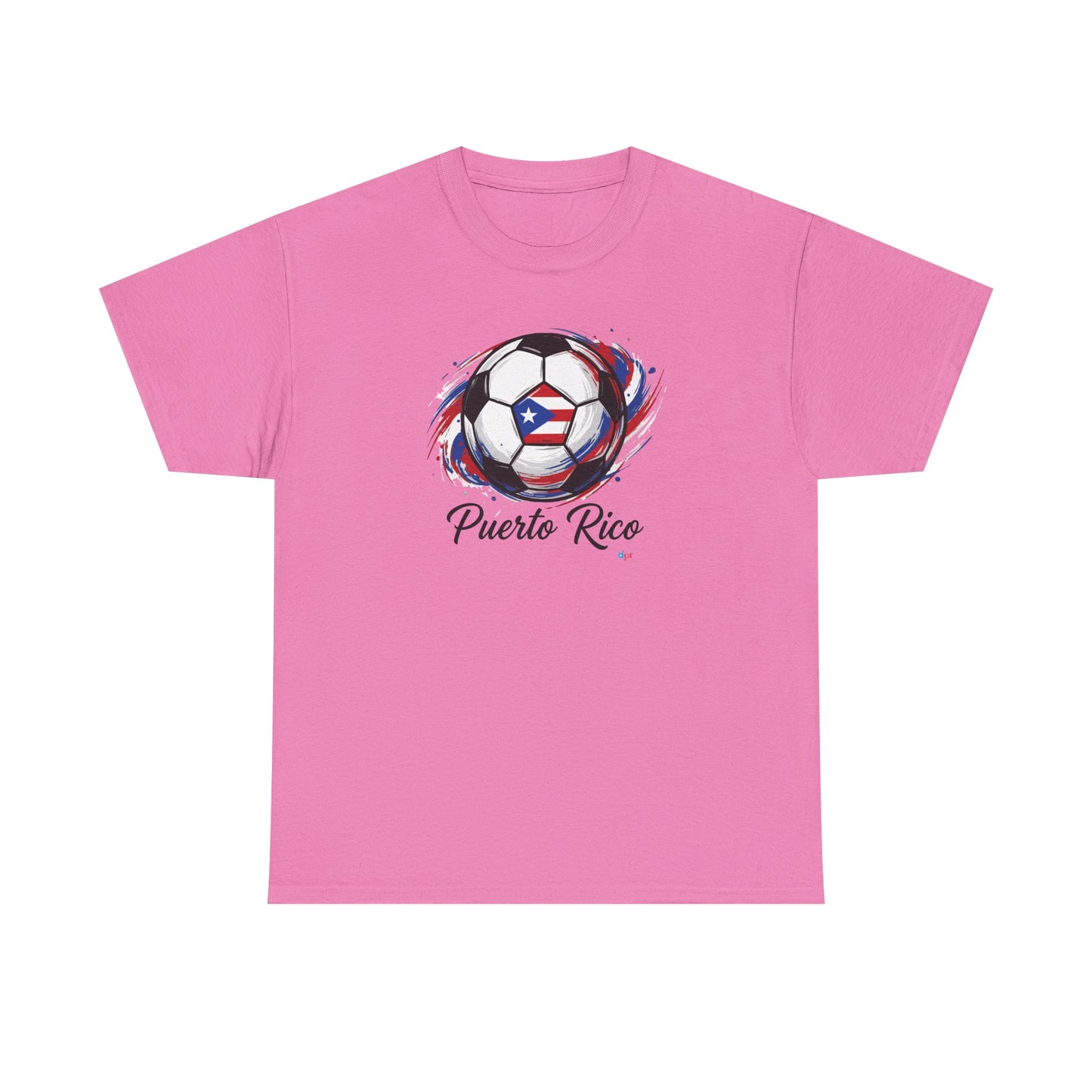 Puerto Rico Soccer Ball Flag | Unisex Heavy Cotton T-Shirt