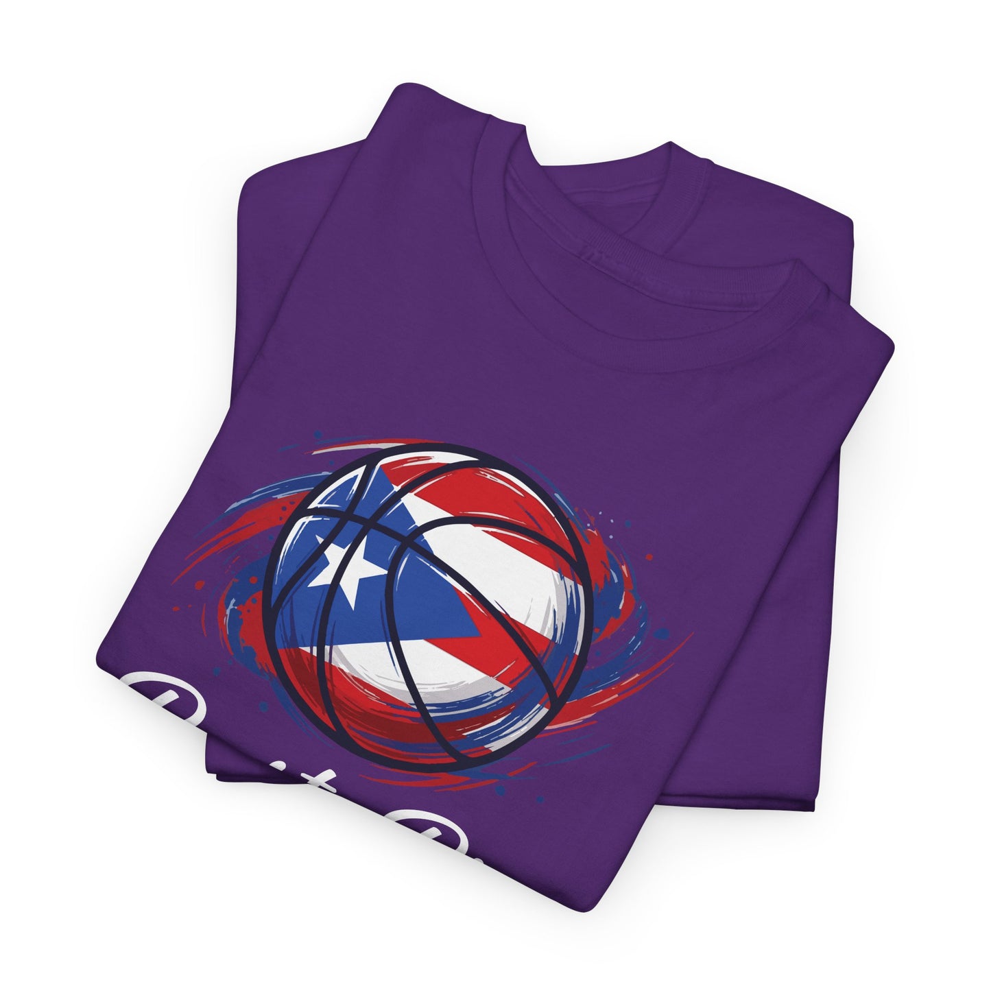 Puerto Rico Basketball Flag 2 | Unisex Heavy Cotton T-Shirt