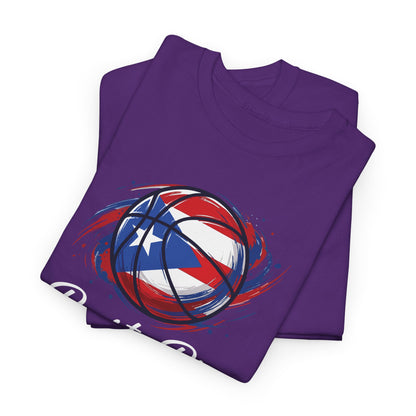 Puerto Rico Basketball Flag 2 | Unisex Heavy Cotton T-Shirt