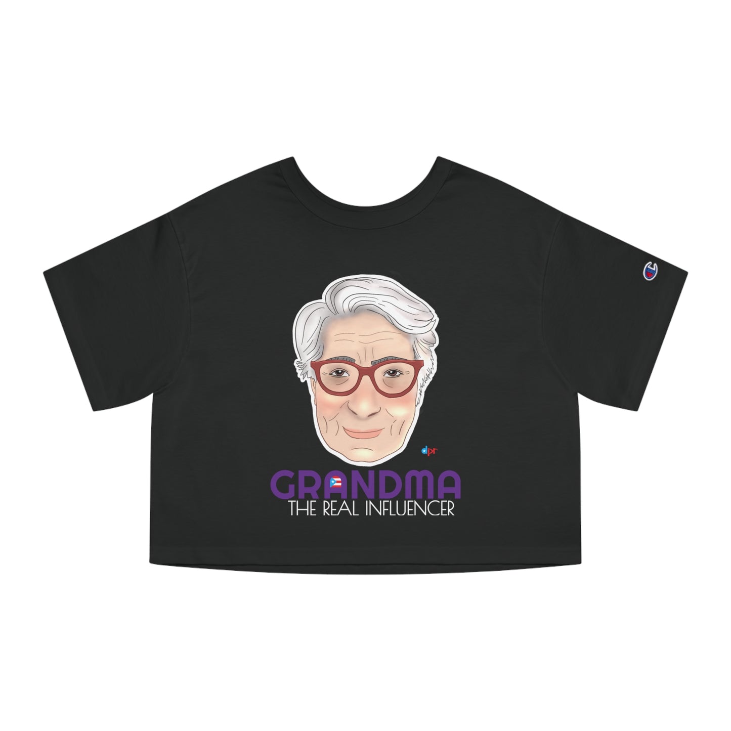 Grandma The Real Influencer Women's Flowy Cropped Tee