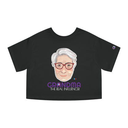 Grandma The Real Influencer Women's Flowy Cropped Tee