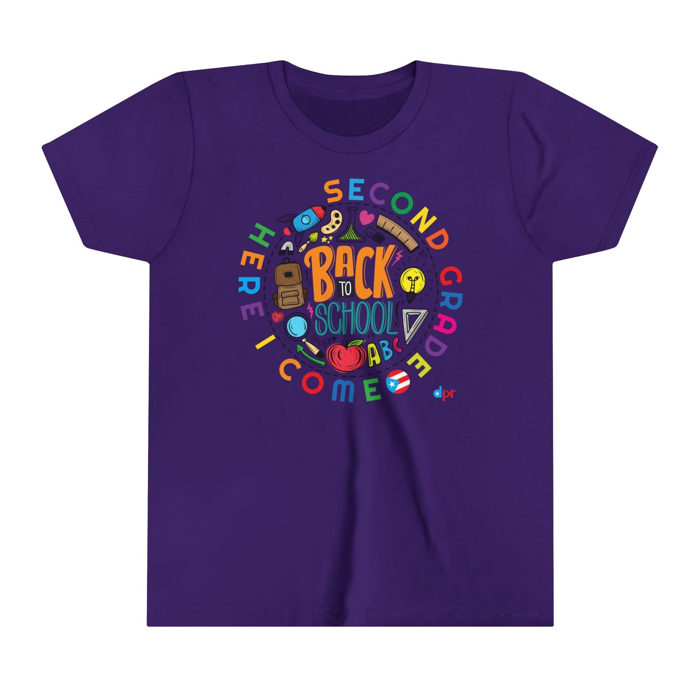 Back to School Boricua Girl Youth Short Sleeve Tee