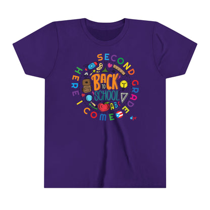 Back to School Boricua Girl Youth Short Sleeve Tee
