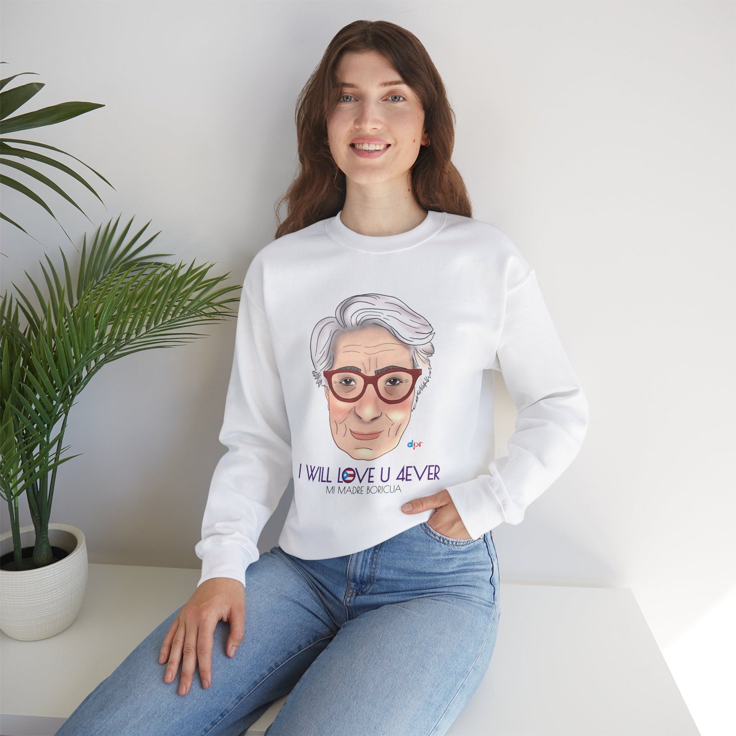 I Will Love You Forever Mamá Boricua Heavy Blend™ Crewneck Sweatshirt
