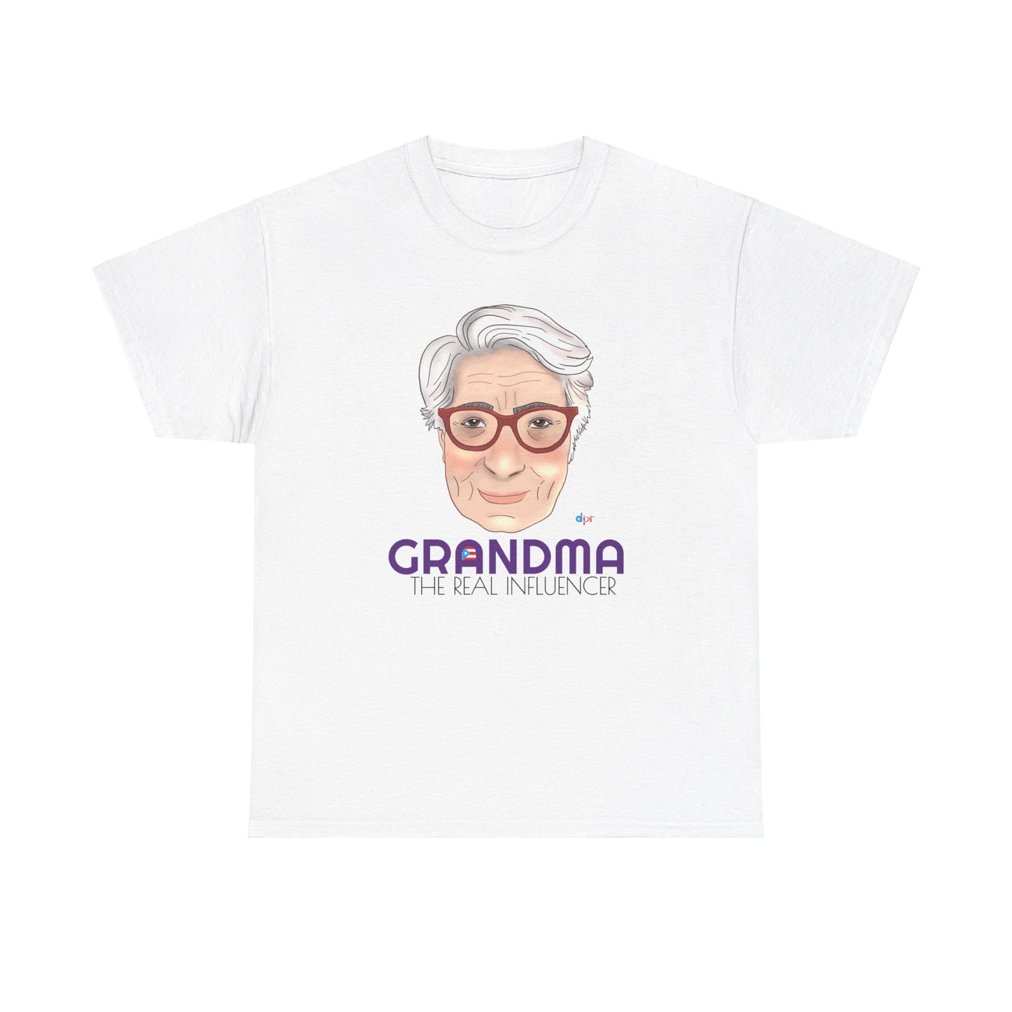 Grandma The Real Influencer Heavy Cotton Tee