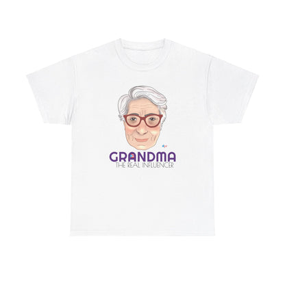 Grandma The Real Influencer Heavy Cotton Tee