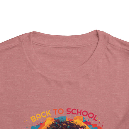 Back to School Boricua Girl Flow Toddler Short Sleeve Tee