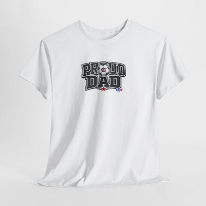 Proud Dad Soccer Boricua Unisex Heavy Cotton Tee
