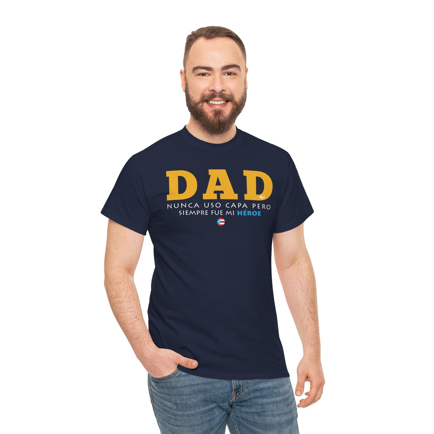 Dad Mi Héroe Yellow Unisex Heavy Cotton Tee