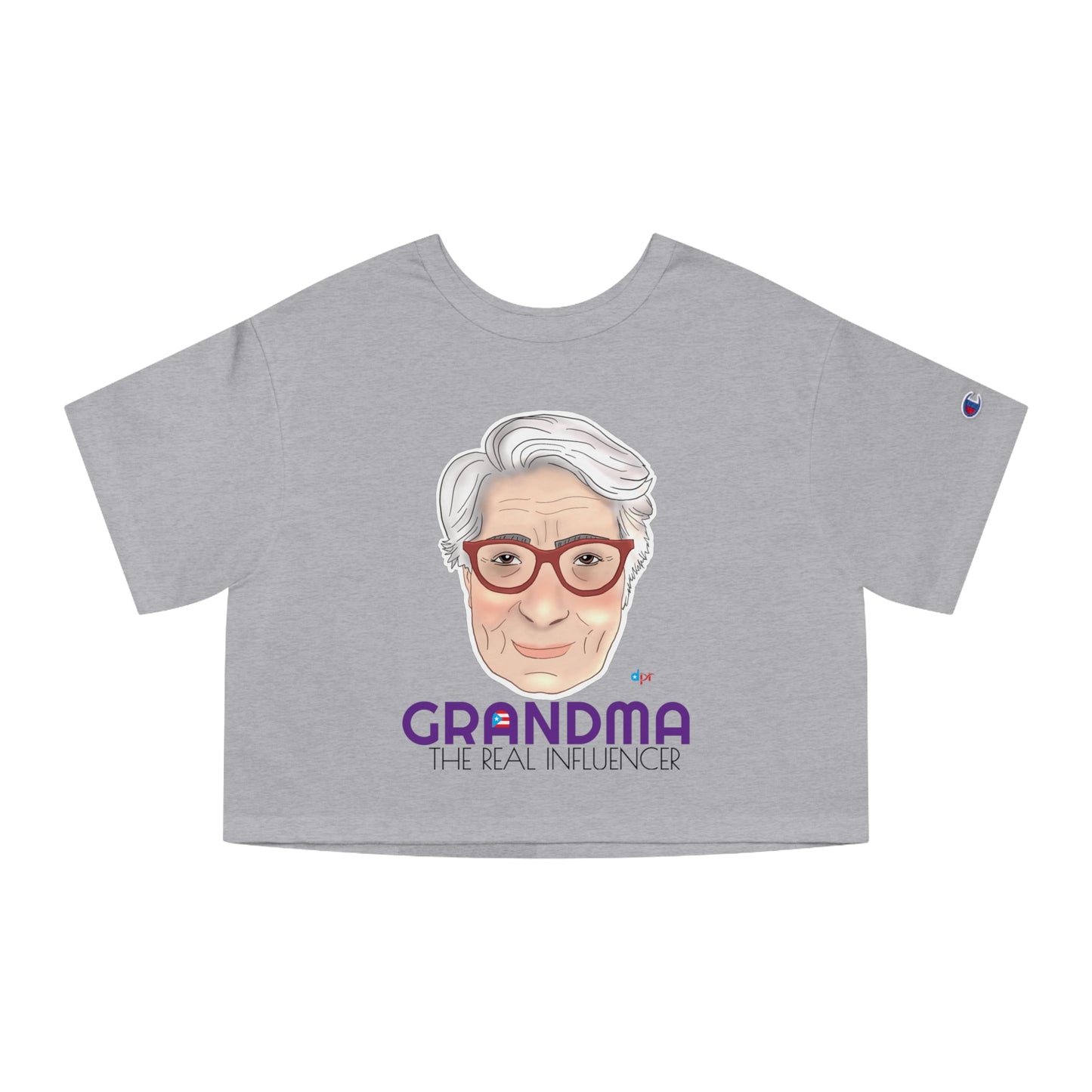 Grandma The Real Influencer Women's Flowy Cropped Tee