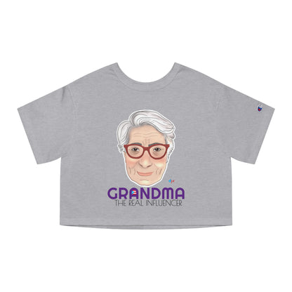 Grandma The Real Influencer Women's Flowy Cropped Tee