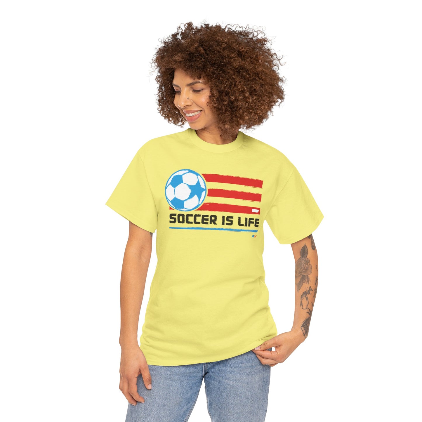 Proud Dad Soccer Boricua Unisex Heavy Cotton Tee