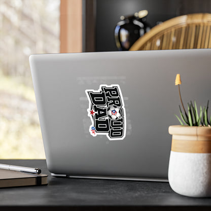 Proud Dad Soccer Boricua Waterproof Kiss-Cut Vinyl Decals