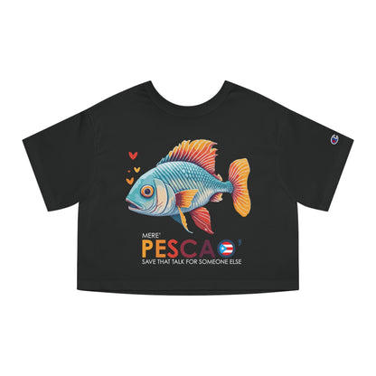 Mere' Pescao Save that Talk Flowy Cropped Tee