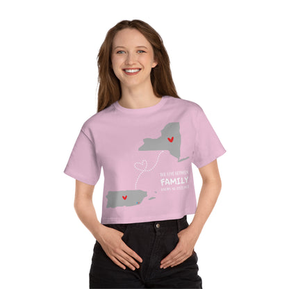 Love in the distance New York Flowy Cropped Tee