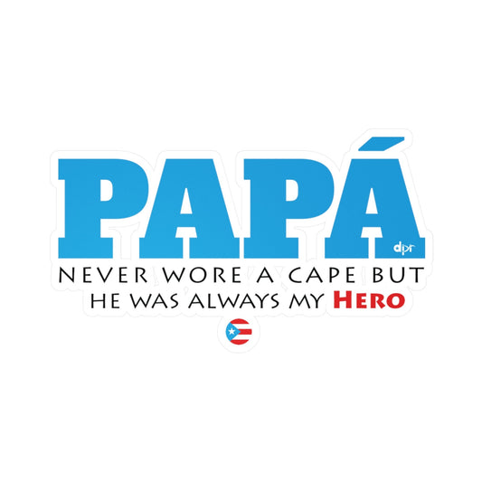 Papá My Hero Blue Kiss-Cut Vinyl Decals
