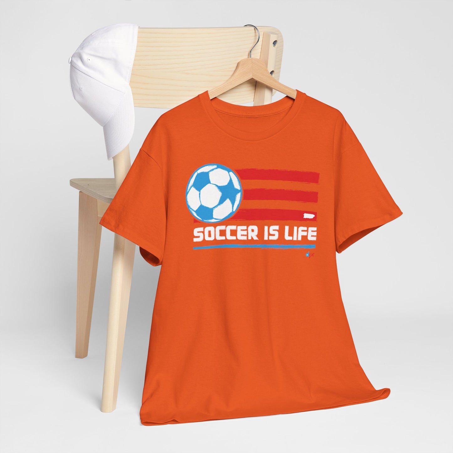 Soccer is Life Colors Unisex Heavy Cotton Tee