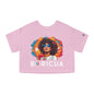 Boricua Girl Black Women's Flowy Cropped Tee