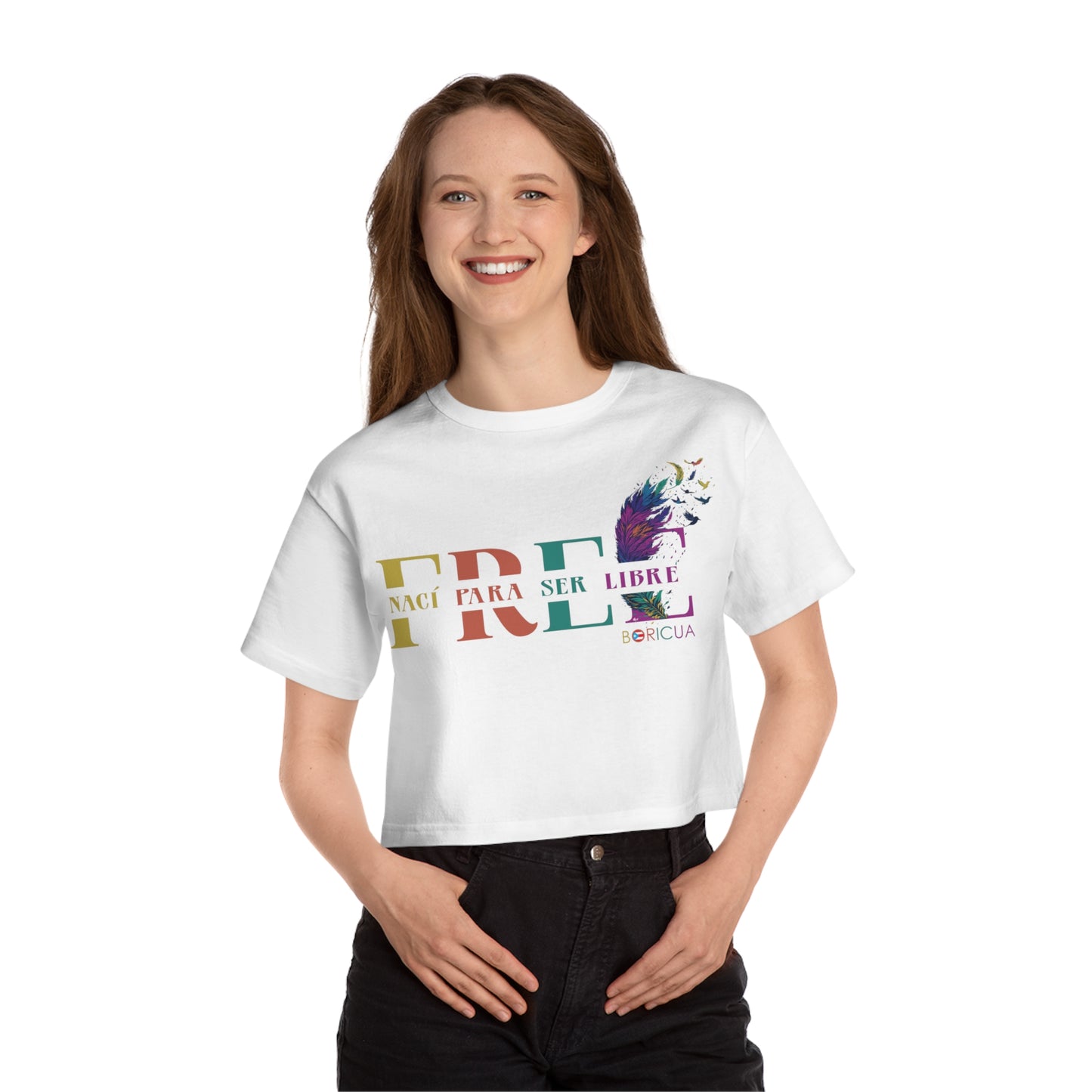 Free Nací para ser libre Flowy Cropped Tee