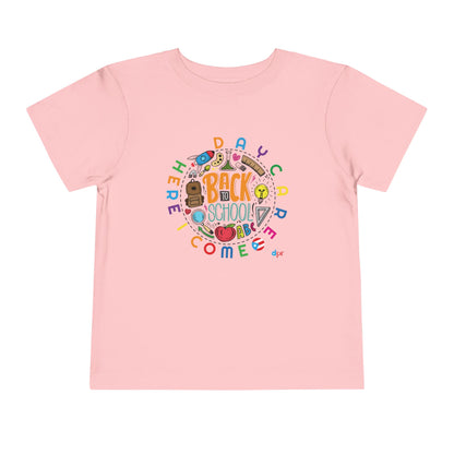 Daycare Here I Come - Back to School Boricua Toddler Short Sleeve Tee