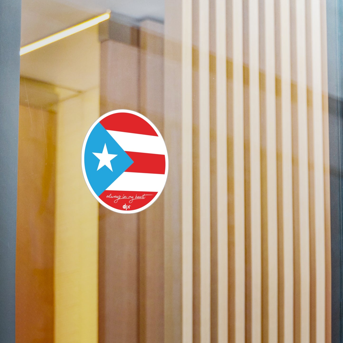 Puerto Rico Always in my heart Waterproof Kiss-Cut Vinyl Decals