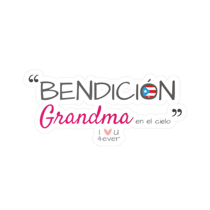 Bendición Grandma Boricua Waterproof Kiss-Cut Vinyl Decals