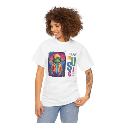 I Play Music Every Night  Unisex Heavy Cotton Tee