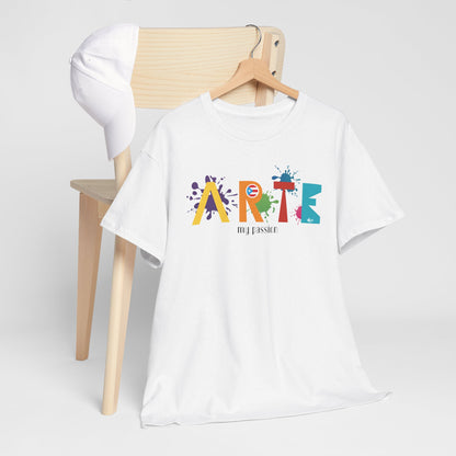 Arte My Passion Bandera Puerto Rico Unisex Heavy Cotton Tee
