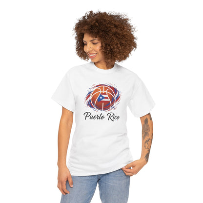 Puerto Rico Basketball Flag | Unisex Heavy Cotton T-Shirt