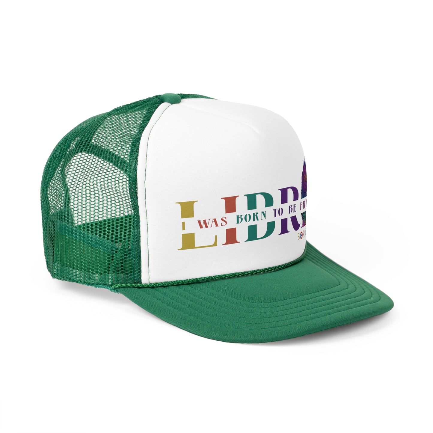 Libre I Was Born to be Free Puerto Rican Pride Trucker Caps FREE SHIPPING