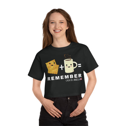 Crackers & Coffee REMEMBER ABUELA Flowy Cropped Tee