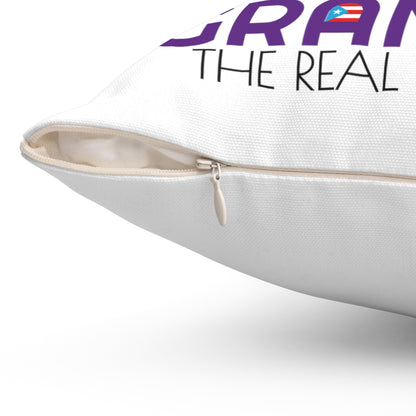 Grandma The Real Influencer Spun Polyester Square Pillow