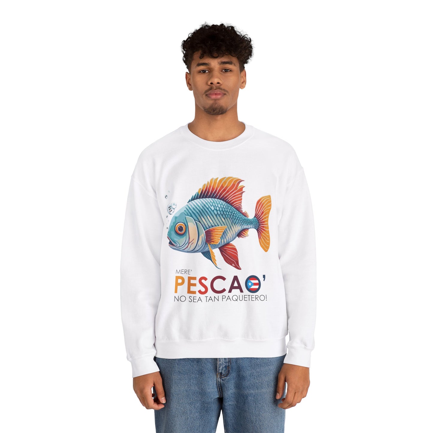 Mere' Pescao No sea tan Paquetero Unisex Heavy Blend™ Crewneck Sweaters