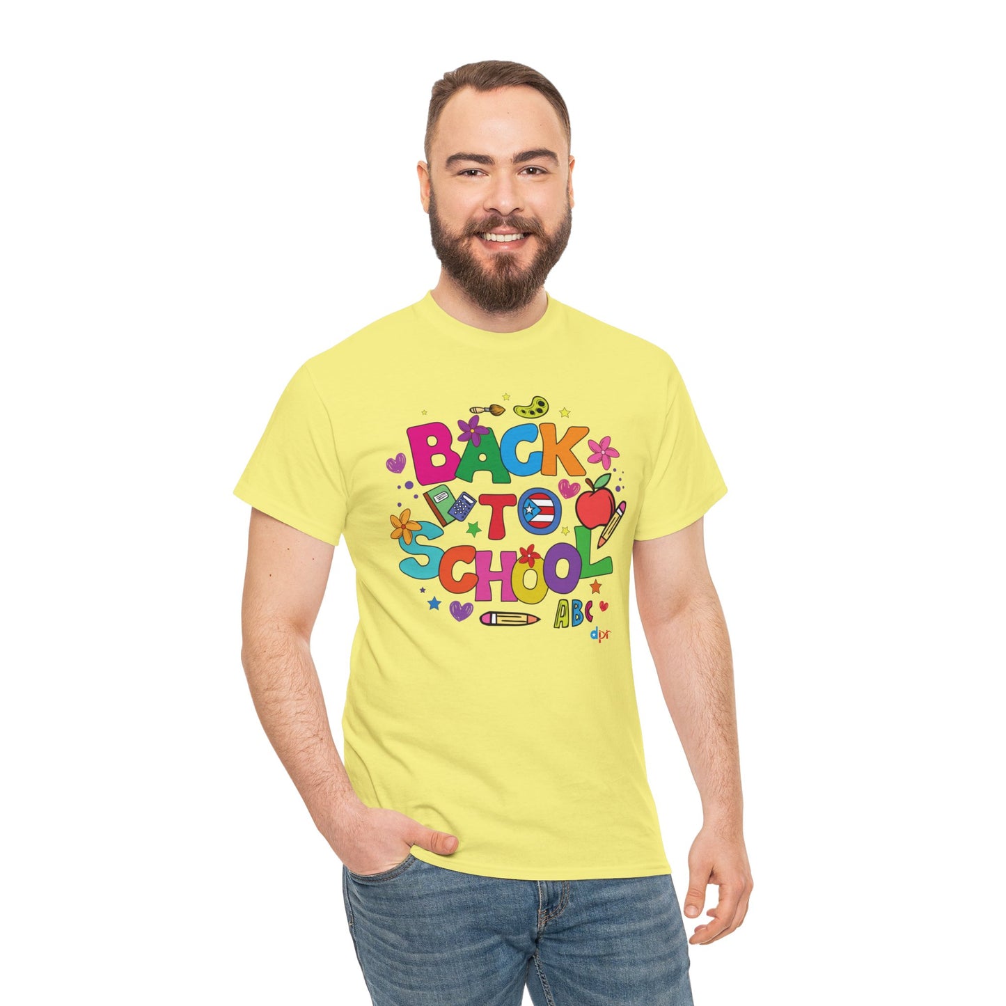 Back to School Boricua Teacher Heavy Cotton Tee