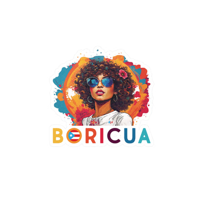 Boricua Color Girl Kiss-Cut Vinyl Decals
