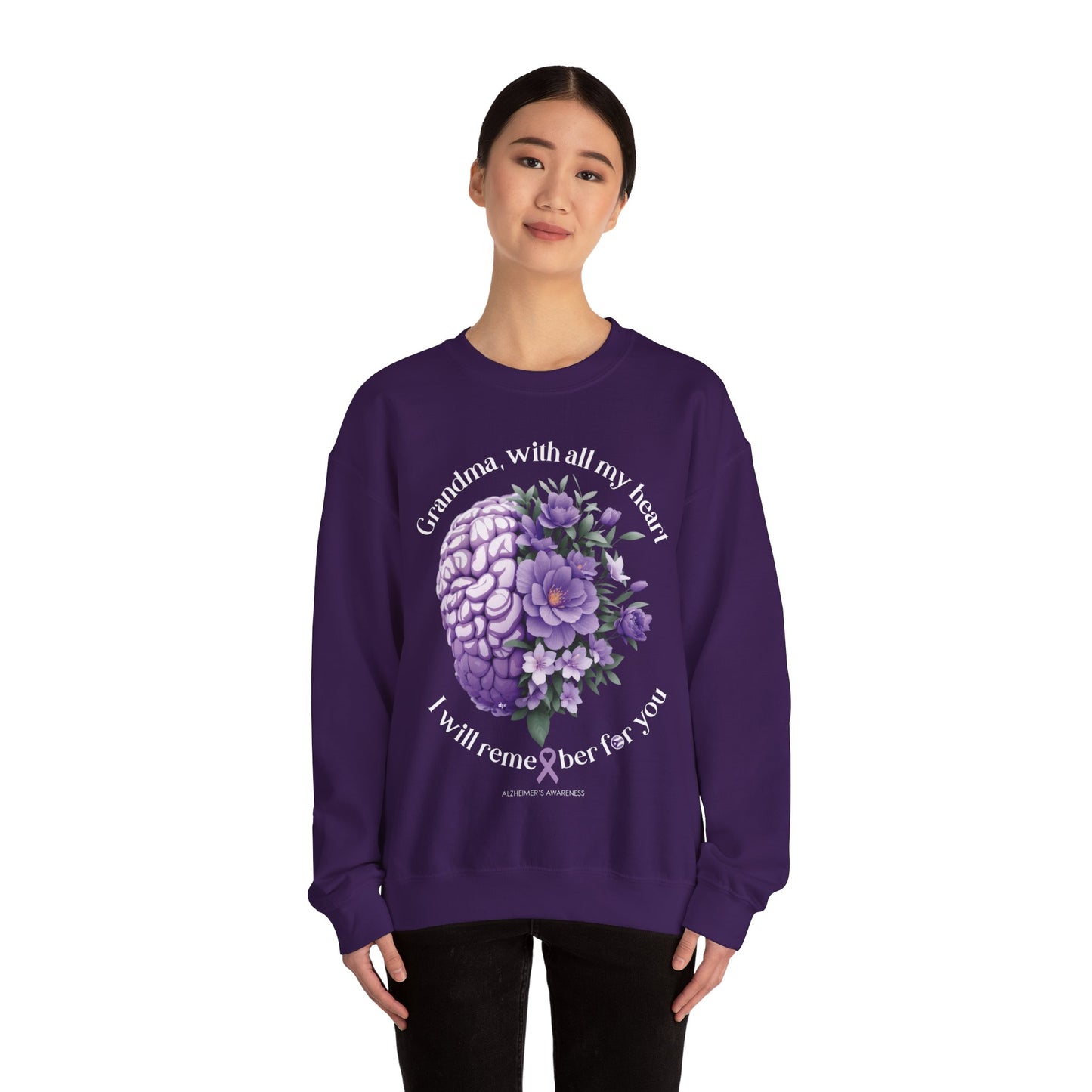 GRANDMA I Will Remember for You Heavy Blend™ Crewneck Sweaters