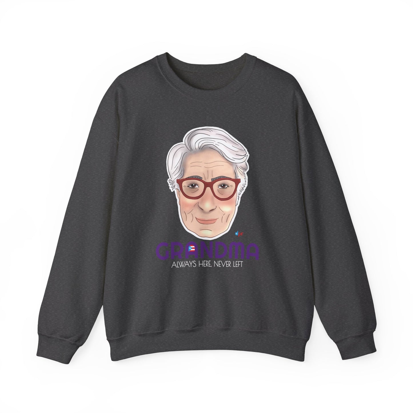 Abuela Boricua Always Here Never Left Heavy Blend™ Crewneck Sweatshirt