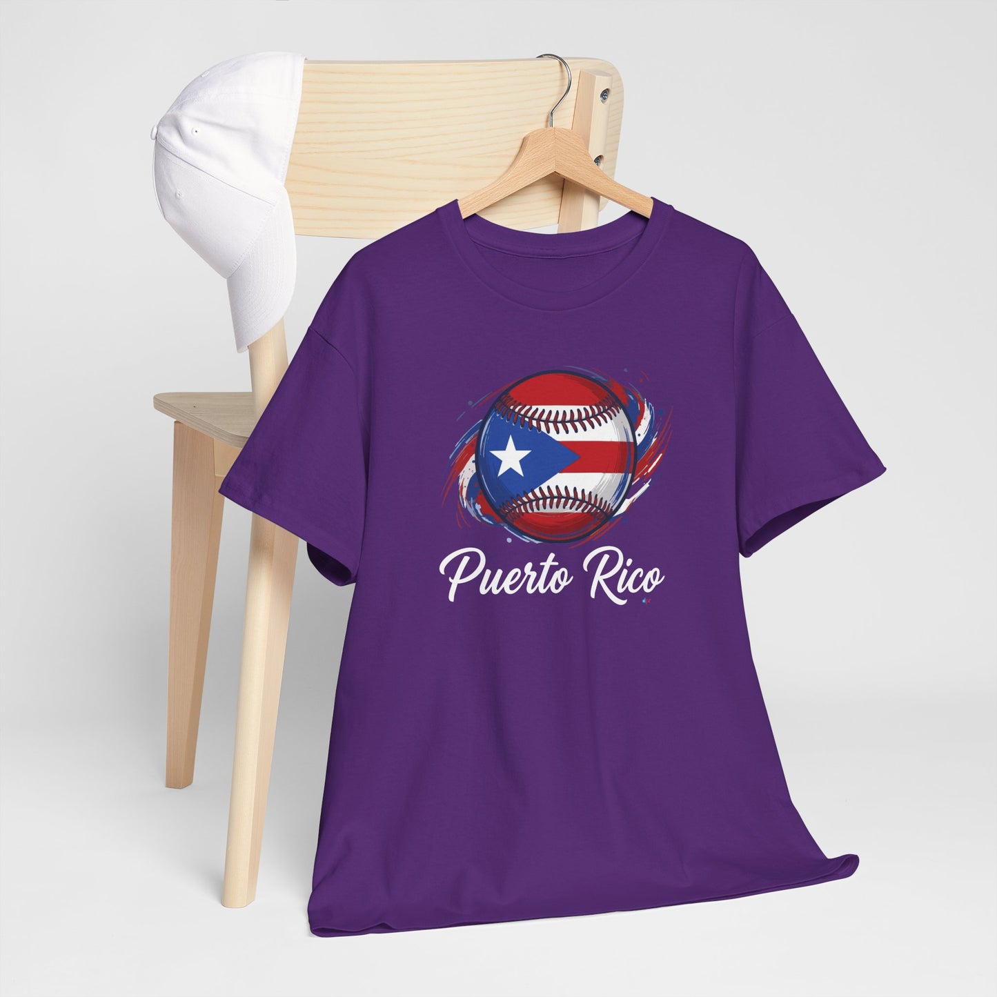 Puerto Rico Baseball Flag | Unisex Heavy Cotton T-Shirt