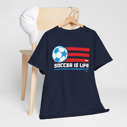 Proud Dad Soccer Boricua Unisex Heavy Cotton Tee