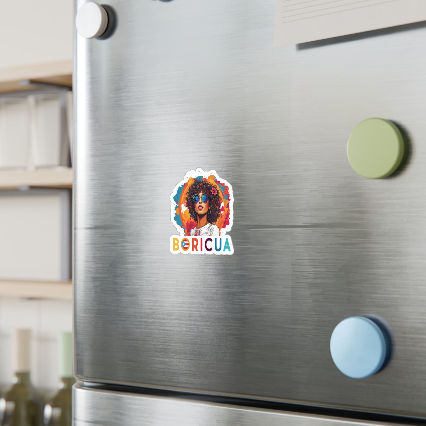 Boricua Color Girl Kiss-Cut Vinyl Decals