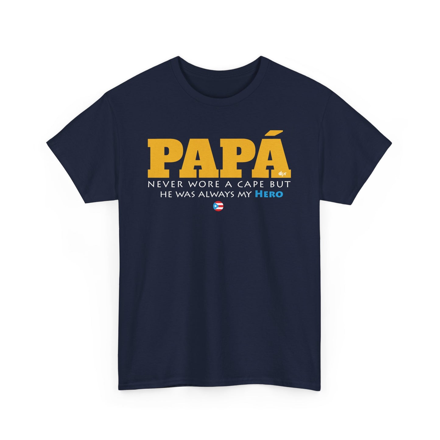Papá My Hero Yellow Heavy Cotton Tee