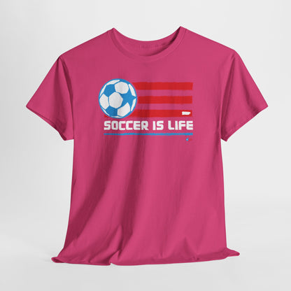Proud Dad Soccer Boricua Unisex Heavy Cotton Tee