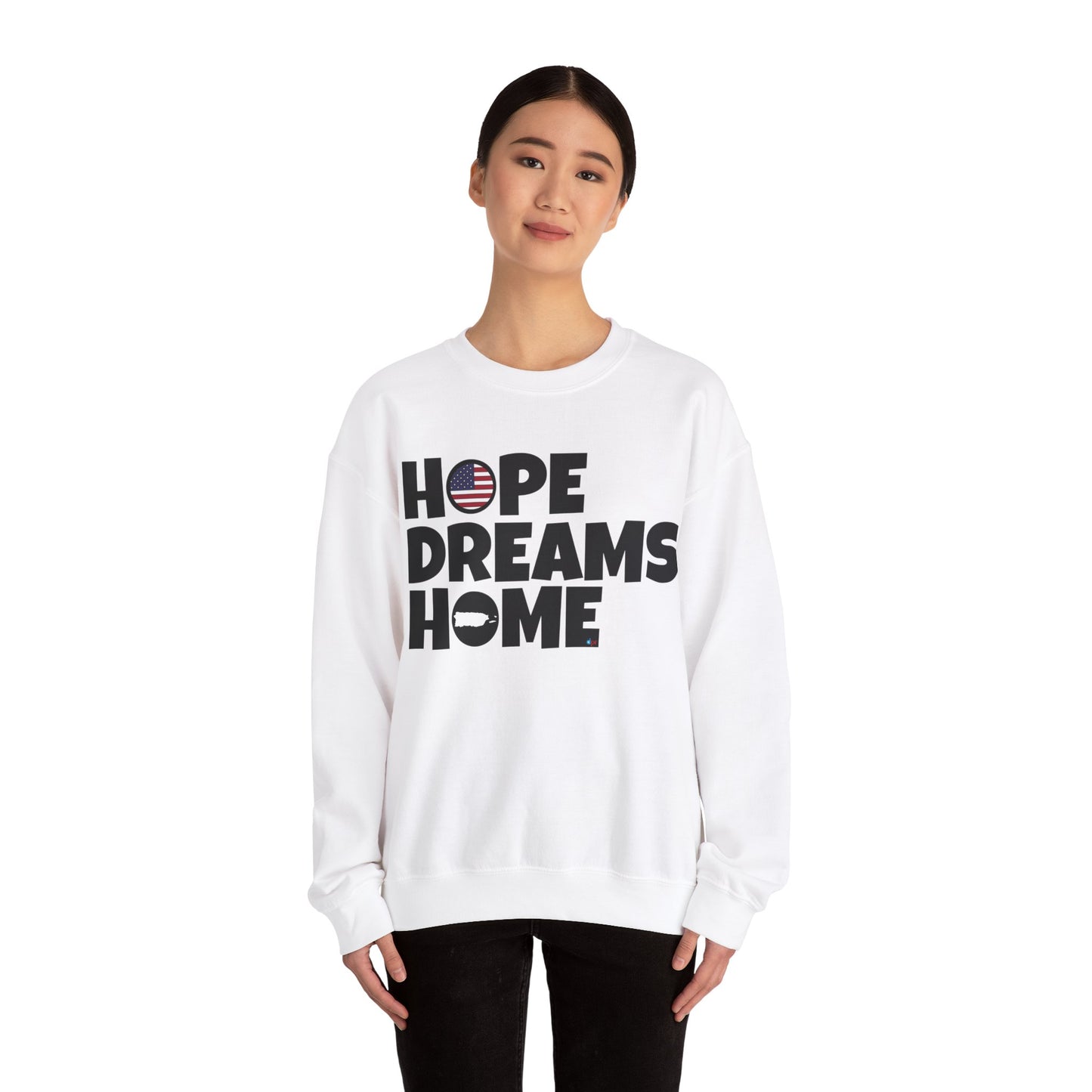 HOPE DREAMS HOME Puerto Rico Heavy Blend™ Crewneck Sweaters